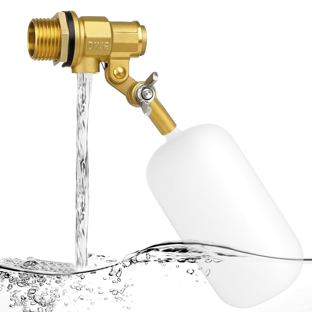 Serplex® Brass Float Valve Automatic Water Level Control Hose Float Valve | Fits narrow tank openings, threaded interface enables quick assembly for indoor and outdoor water systems-image-46