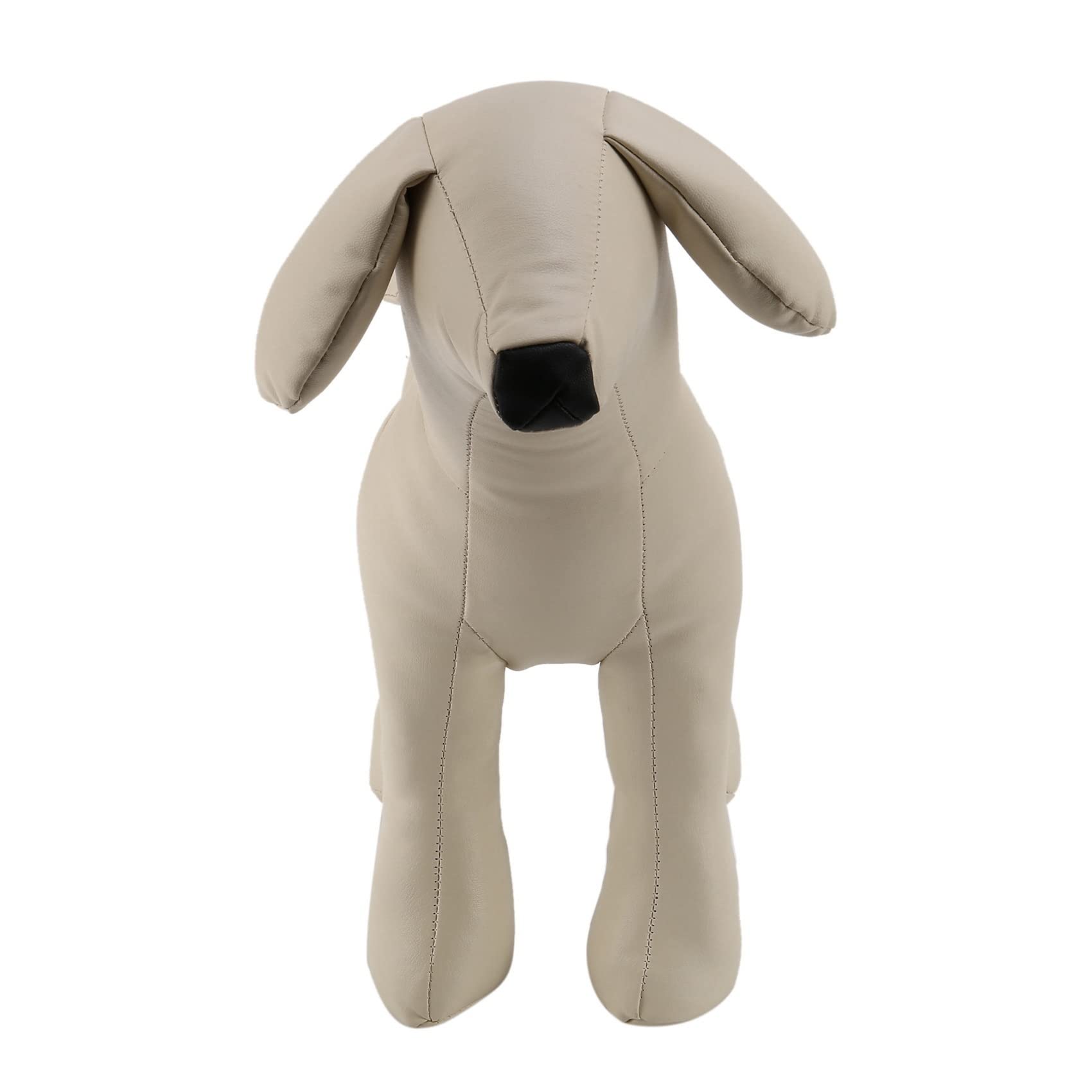Mannequins De Chien en Cuir De ModÈLes De Chien De Position Debout Mannequin d'Affichage De La d'animal De Compagnie Blanc M
