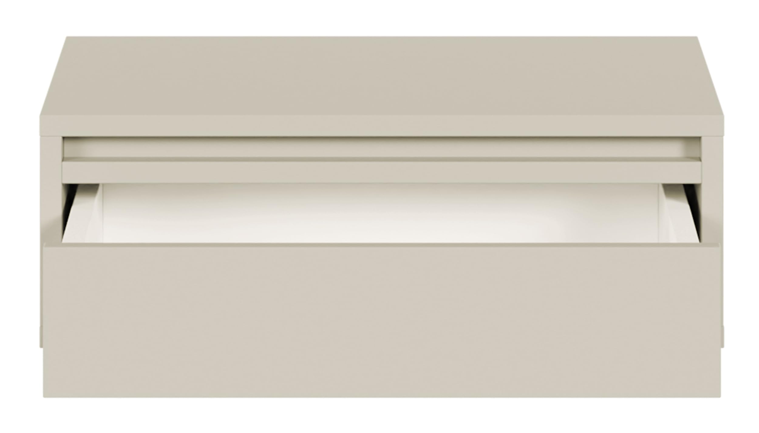 Selsey Comodino Per Camera Da Letto Con Cassetto Comodino Da Notte Sospeso Stile Moderno 50 cm Beige Grigio Evo