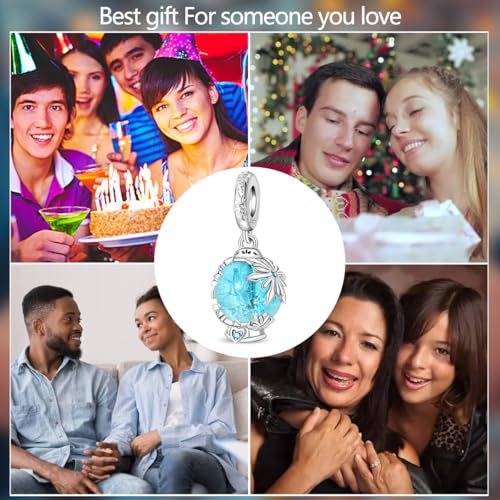 Image of 925 Sterling Silver Charms,Hypoallergenic Beads,Compatible with Pandora Bracelets and Necklaces,Women Holiday Gift Pendants