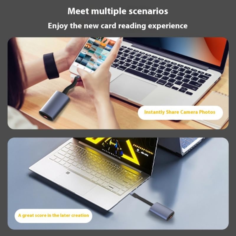 Lector de tarjetas USB C TF con dos ranuras de lectura simultánea de 312 MB/S, velocidad rápida
