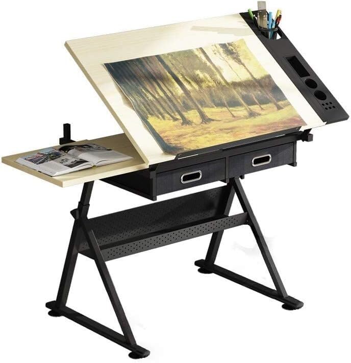 Adjustable Drawing Craft Table,with Adjustable Height for Art Design Drawing Writing Painting Crafting Drafting Work and Study