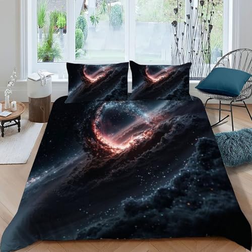 Housse de couette double et taies d'oreiller microfibre La Lune contre draps rêches - 3