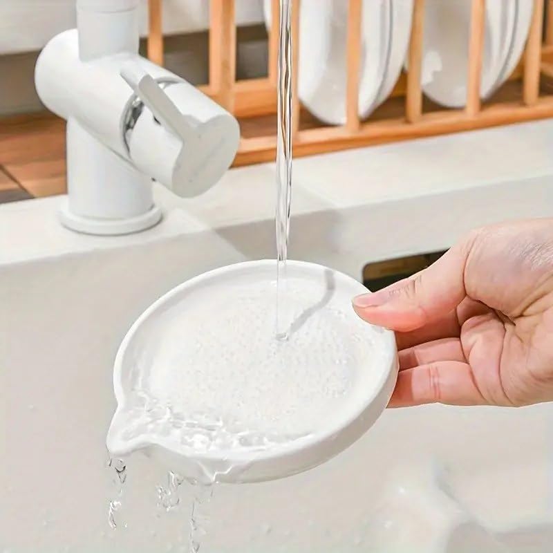 Image of Ceramic Garlic Grater Plate with Brush Manual Crusher Grinder Tool for Ginger, Garlic, Turmeric, Nutmeg, Fruits & Vegetables Durable, Easy to Clean, Non-Slip Kitchen Utensil (1)