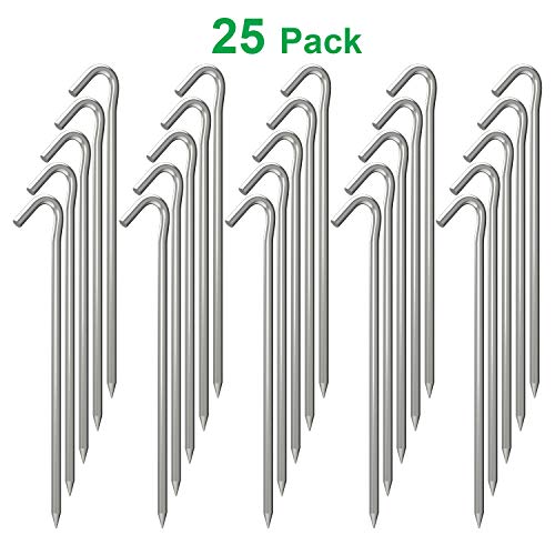 OK5STAR 9 Inch Galvanized Tent Stakes Metal Tent Pegs, Heavy Duty Steel Yard