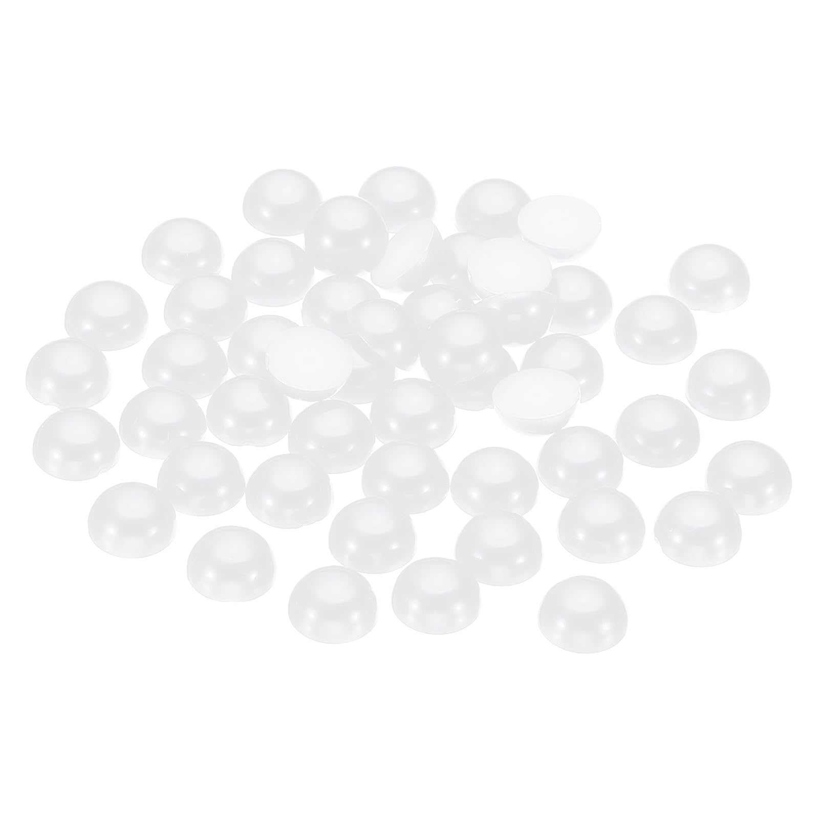 PATIKIL 200Pcs Flatback Pearls Beads for Crafting 12mm Half Round Resin Beads Flatback Pearls for Nail Charms Handmade Phone Case Embellishment