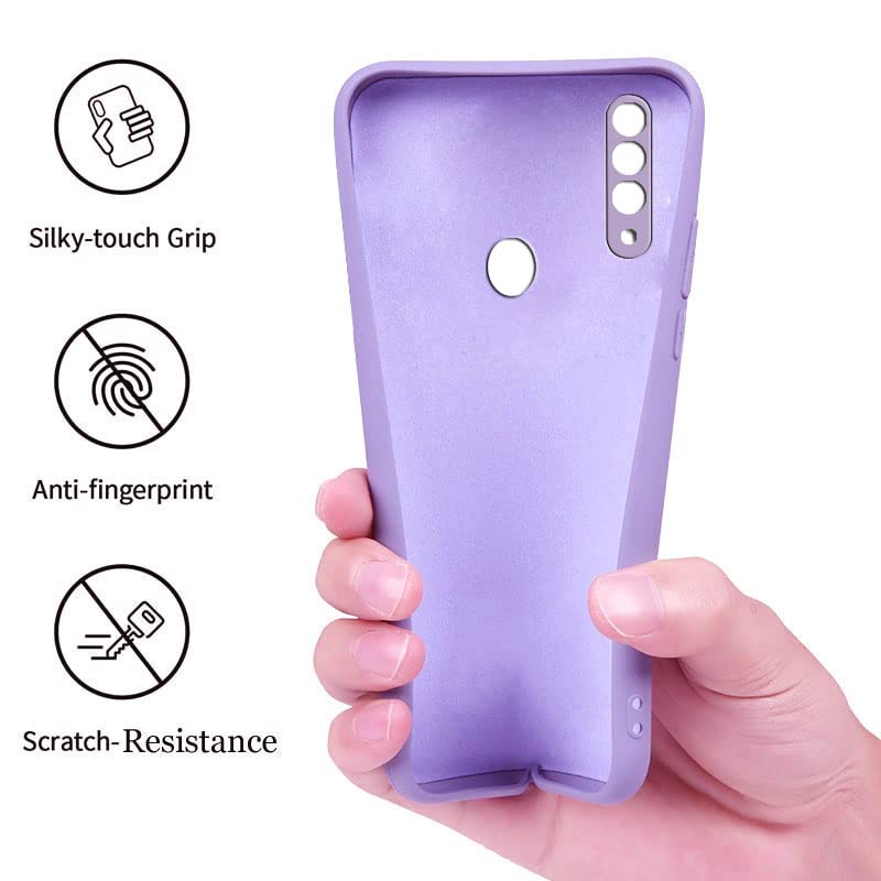 Image of A rtistque Liquid TPU Silicone Matte Shockproof Flexible with Camera Protection Soft Back Cover Case for Oppo A31 - Purple