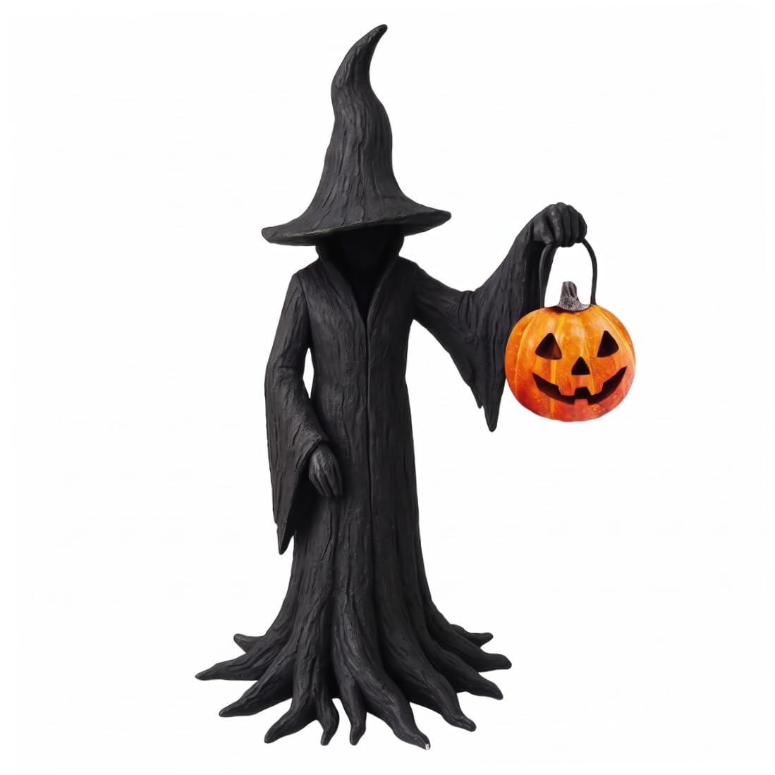Licsaliwe Witch Statue Retro Resin Halloween Home Decor - Witchy Decor With Pumpkin, 20cm/7.87inch