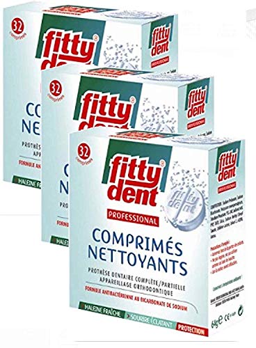 Fittydent comprimés nettoyants 32 unités -Lot de 3 Boites Cover