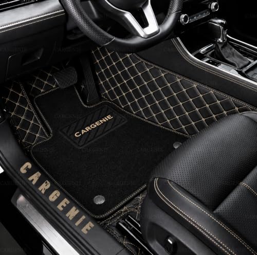 Image of 7D Car Floor Mats for Mahindra 3XO EV 2026 | Black Beige | Waterproof | Anti-Slip | PU Leather | Full Coverage | All Weather | Custom Fitted 7D Car Foot Mats