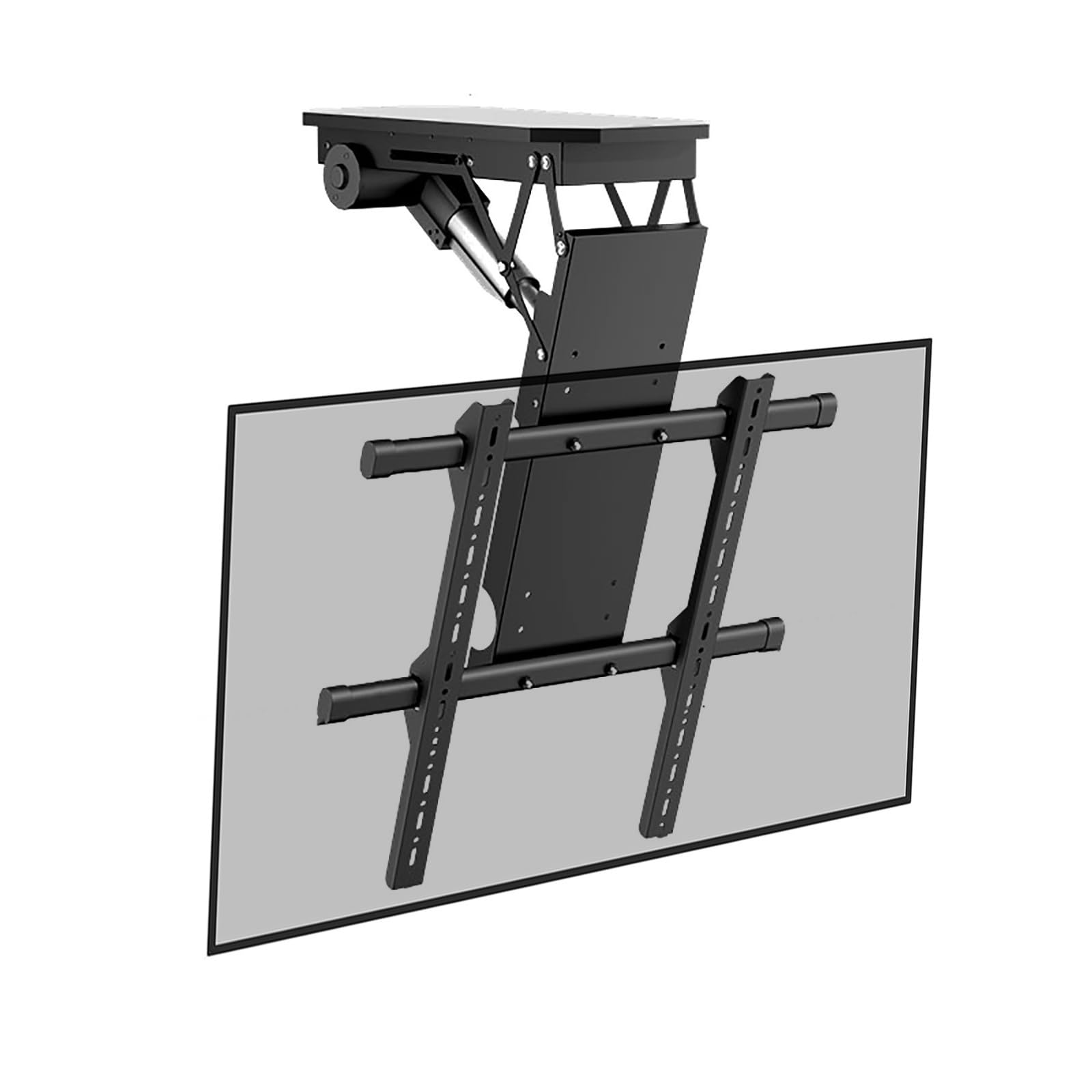 HPTHLY Electric Tv Ceiling Mount - Tv Wall Mount,0-85° Flip Down Pitched Roof Mount Stand,Tv Lift Fits 50-75/50-90 Inch Tvs,With Remote Control And Switch Control,Easy To Install,50,