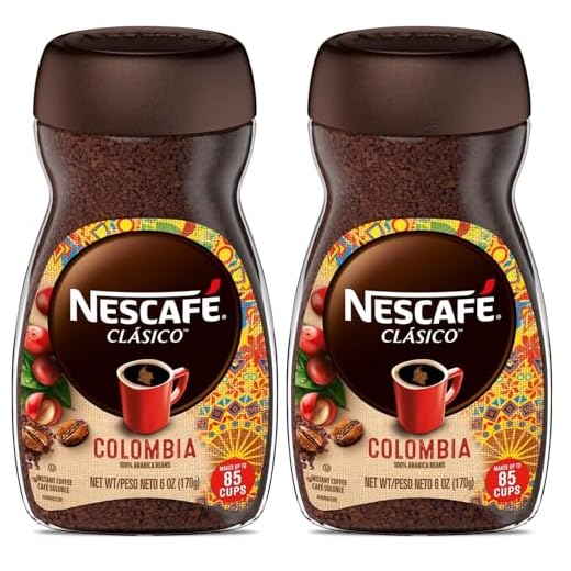 NESCAFÉ CLÁSICO Colombia, Medium Roast Instant Coffee, 6 oz. Jar (Pack of 2)