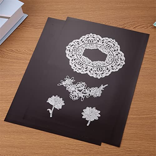 Image of 20Pcs A4 Rubber Magnetic Sheets 0.3mm Thickness with Clear Stamp Die Storage Pockets 48 Label StickerResealable Plastic Storage Pocket Large Envelope Case Cutting Dies Stencil Organizer forCard Making