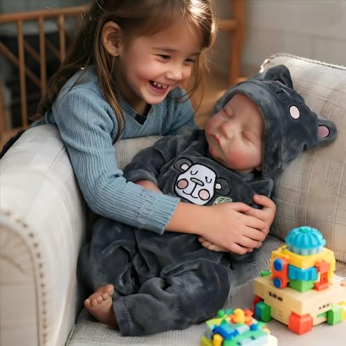 Muñeca Reborn Bebé Dormido 18 pulgadas Vinilo miniatura 5