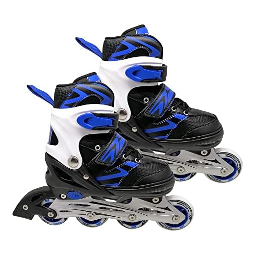 Patins Inline Ajustavel Azul e Preto Radical M 33-37, DM Radical