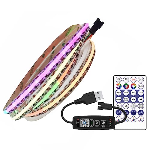 Tira LED COB RGB Bluetooth 5V 1M con Control Remoto miniatura 1