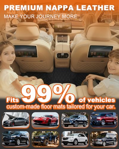 Customized Personalized Napa Leather Floor Mats