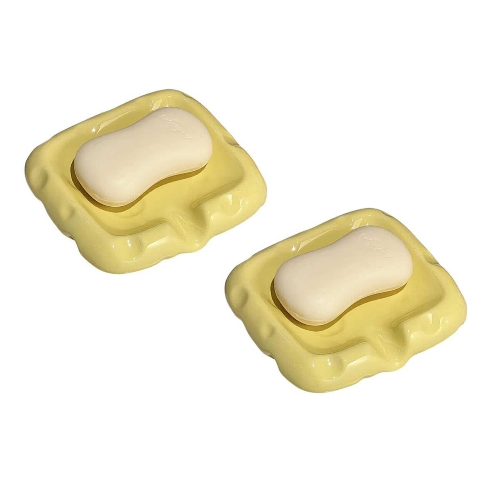 Boîte à savon fromage en lot de 2 pour embellir votre salle de bain familiale