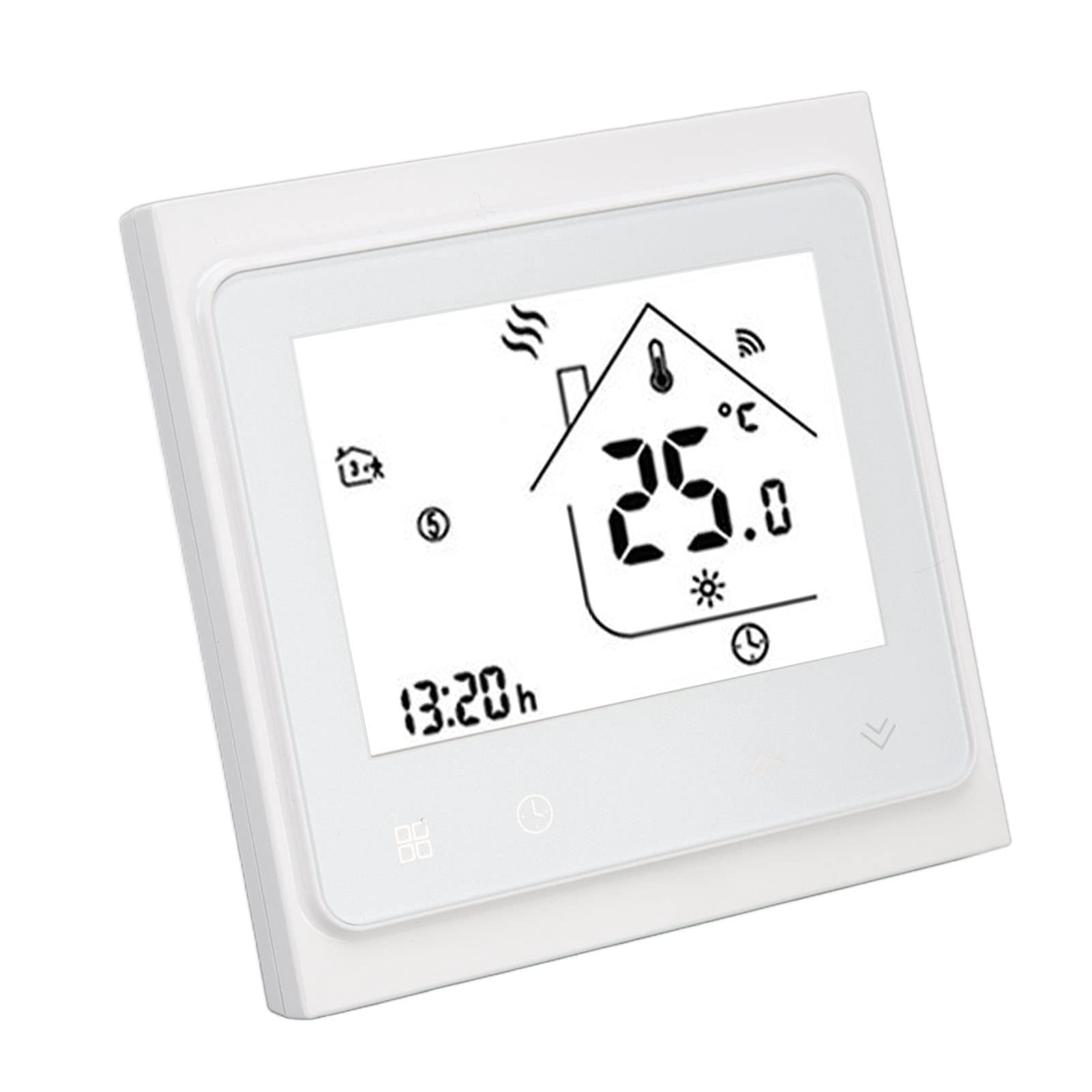 Termostato Inteligente WiFi Aplicación de teléfono programable Control de Voz Controlador de Temperatura de Calentamiento de Agua con Pantalla LCD AC Blanco