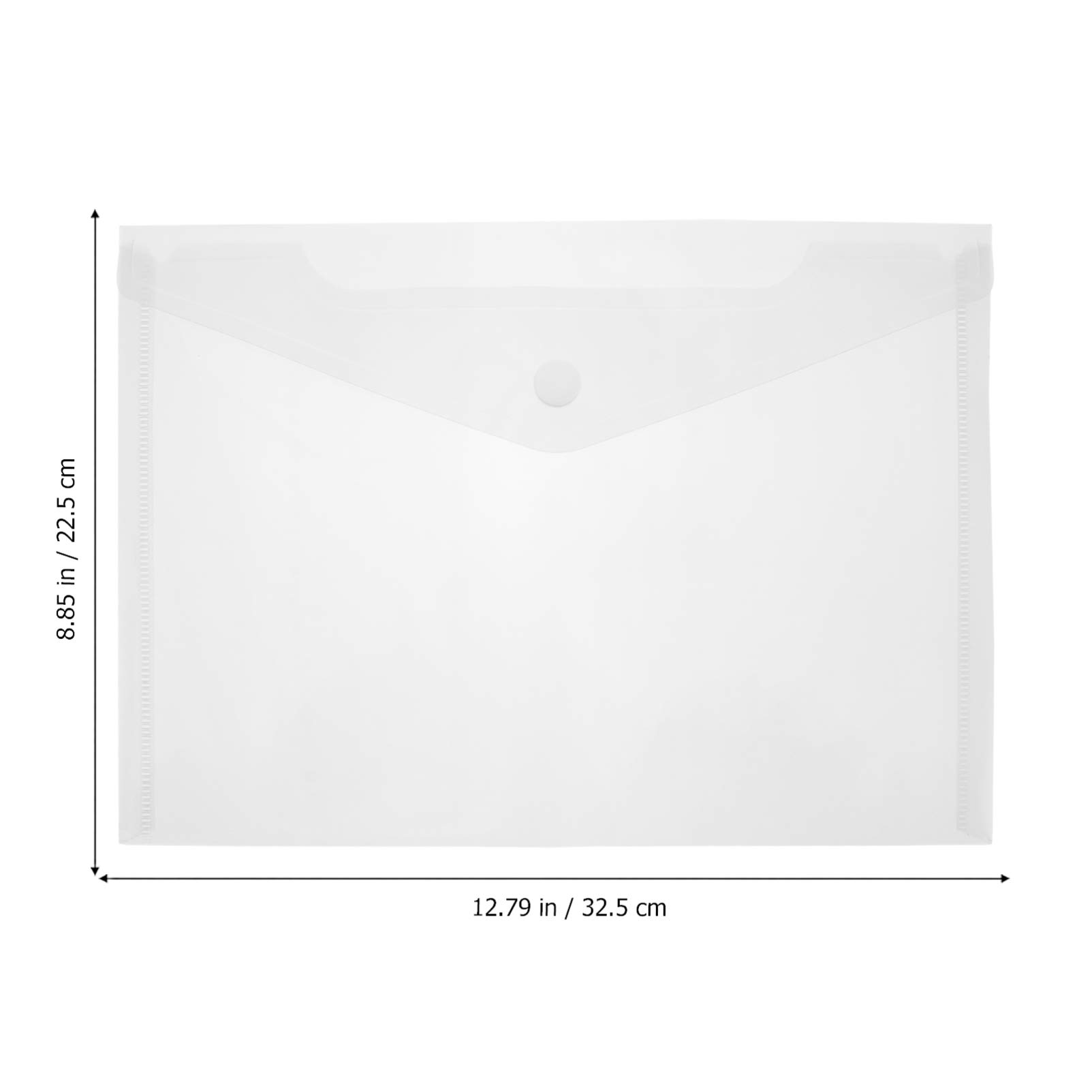 40Pcs Buste di Plastica Sacchetti di File di Cartelle di File con Bottone a Pressione A4 Dimensione Chiaro Documento per I Documenti