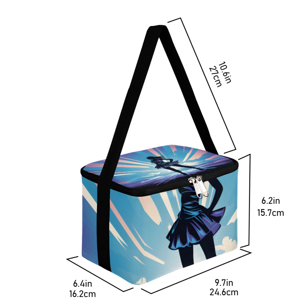 GzLeyigou Lunch Bags for Women Men 9 Cans,Sport Women Hot & Cold Food Delivery Bag Insulated Grocery Bag Insulated Lunch Box Cooler Bag for Office Work Picnic Beach