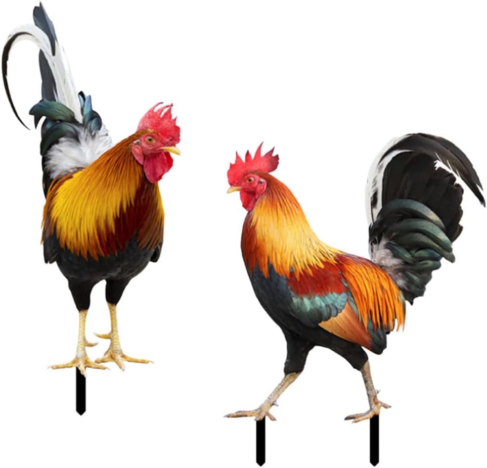 GANAZONO 2pcs Rooster Garden Decoration feng Shui Ornament