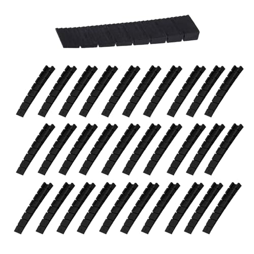 30er Set Kunststoff-Unterlegkeile schwarz | Schneidbare Möbelausgleichskeile mit rutschfestem Design | Für Tische, Stühle, Schränke & Türen | Inkl. Unterlegplatten und integrierten Sollbruchstellen