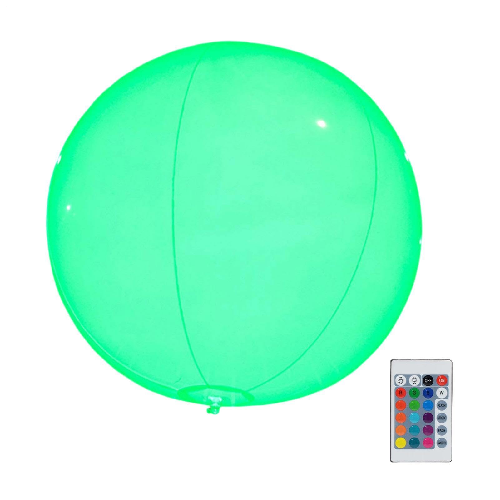 Palloni Luminosi Gonfiabili Per Piscina,Telecomando LED 4 Modalità 60 cm,Giocattoli Da Spiaggia Per Feste - Per Piscina Acquatico Cortile Patio Campeggio Riunioni Di Famiglia Feste