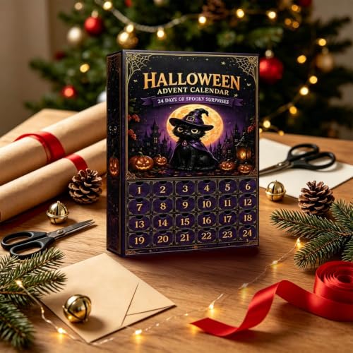 Halloween Cat Advent Calendar 2026, 24 Pcs 2D Fright Acrylic Decorations - image 4