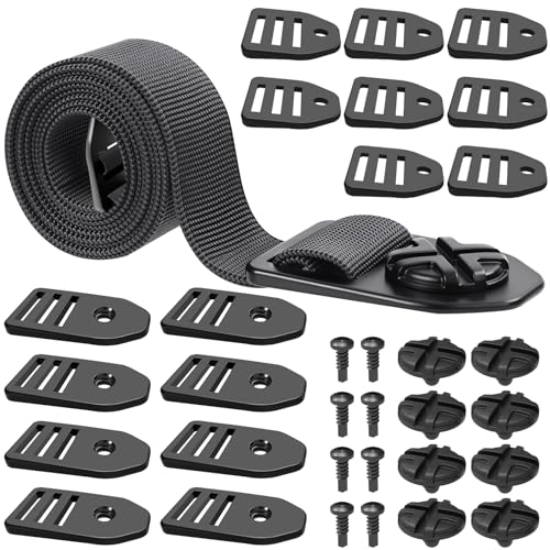 Phoncoo 24 Pcs Pool Solar Cover Reel Attachment Kit 8 Sets Pool Cover Straps and Clips for Reel Tube and Solar Cover Fastening Kit for Inground and Aboveground Pool Roller