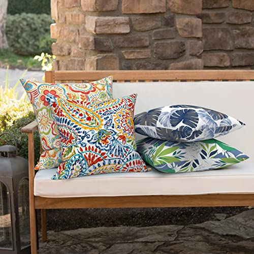 Melody Elephant TPC-16-XBDHTH Outdoor/Indoor Throw Pillow Covers Set Of 2, All Weather Square Pillow Cases 16X16 Inch, Patio Cushion Pillow Of Home Furniture Use thumb #5