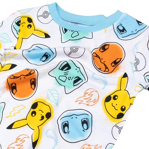 Pokemon boys 4-piece Snug-fit Cotton Pajama Set, Soft & Cute for Kids4