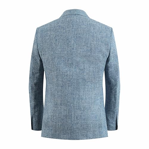 Elie Balleh Men's Solid Blazer and Sports Coat, Premium Stylish & Comfortable with Natural Stretch, Baby Blue Medium2