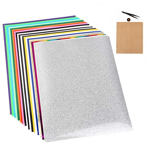 21pcs Feuilles De Vinyle Silhouettes Portraits Transfert de Chaleur Permanent HTV + 1Pince +1 Téflon Toile Rain QUEENpour Sac Vêtement Chapeau Chaussure DIY Fille Garçon