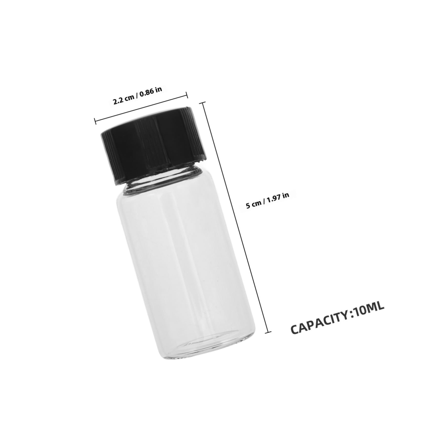 GALPADA 100pezzi Vetro Trasparente Fiale con Tappo Vite Contenitori di Vetro per Campioni Bottiglie di Vuote per Olio Essenziale Reagente e Cosmetici