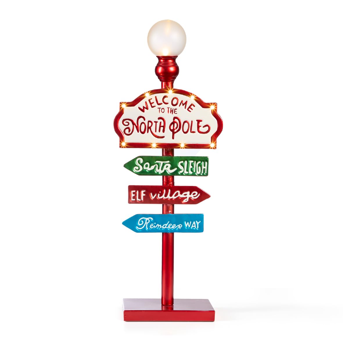 The Christmas Workshop 'welcome To The North Pole' Led Sign from B&Q