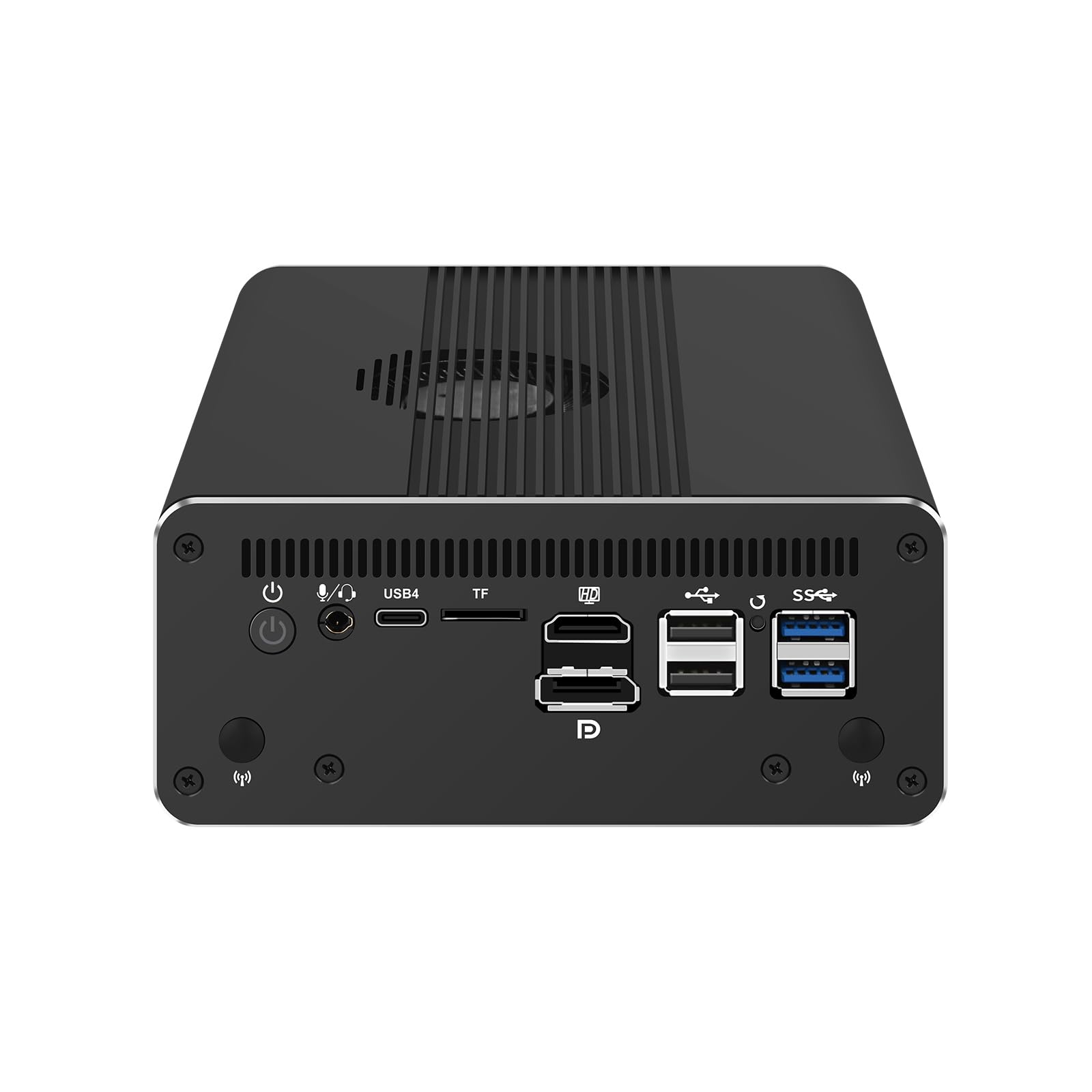 10GbE Micro Firewall Appliance, Mini PC, PFSense, Mikrotik, OPNsense, VPN, Router PC, Ultra 7 155H, RJ69, 4 x 2.5GbE LAN, 2 x SFP+, Type-C, TF, DP, HDMI, 0 RAM, 0 Storage, Barebone No System