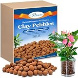 Riare 16 LB Organic Leca Clay Pebbles for Plants- 4mm-16mm Natural Leca Clay Balls Lightweight Hydroponic Clay Pebbles for Indoor Plants, Hydroponics Growing, Orchids Drainage, Aquaponics, Terrariums