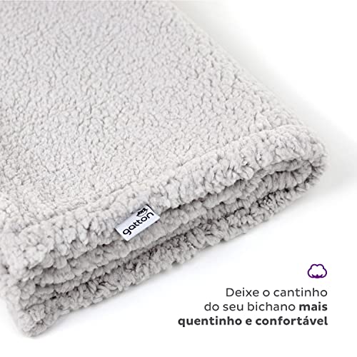 Manta Cobertor Carneirinho Extra Macia para Cães ou Gatos Cinza Gatton
