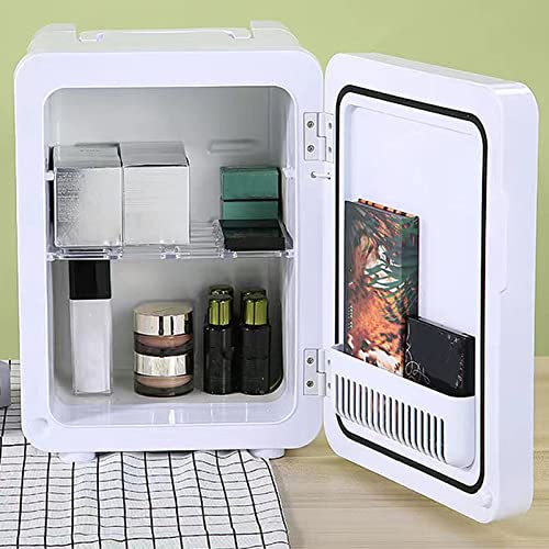 Mini Refrigerador para Cuidados Com a Pele, Refrigerador de Beleza Espelhado Com Iluminação LED, Esp