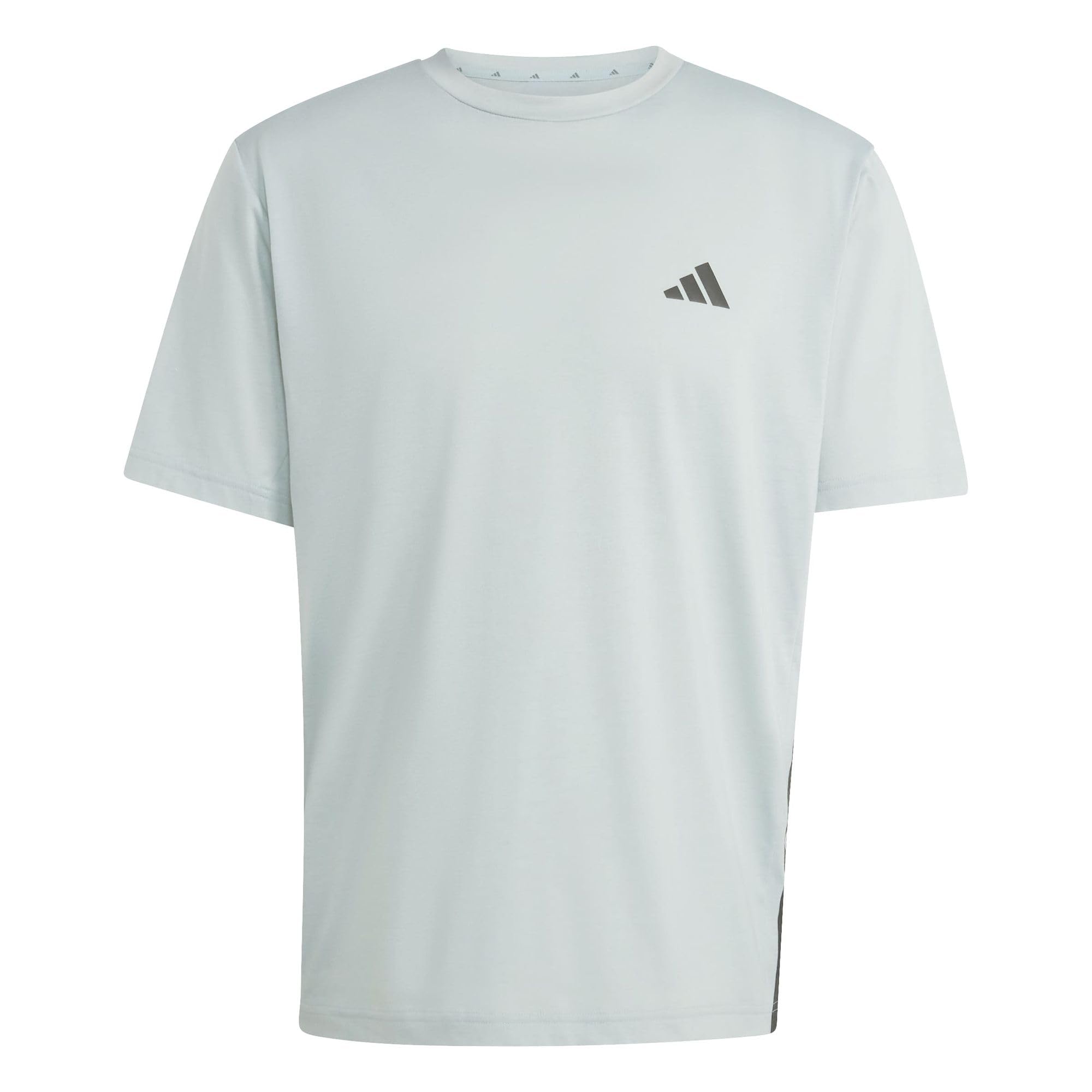 adidas Men's Workout Essentials FEELREADY 3 Stripes T-Shirt, Wonder Sage/Black, L