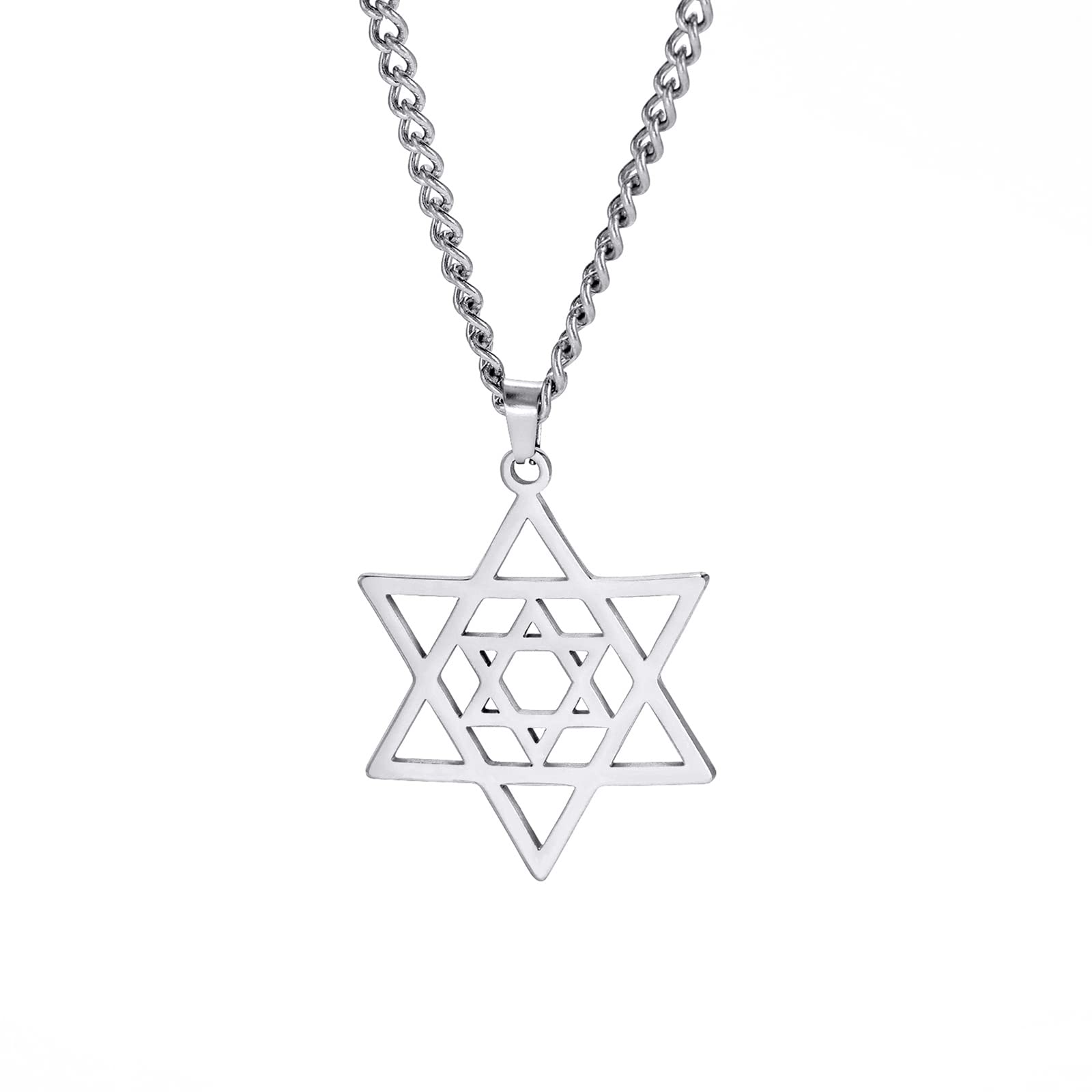 VASSAGO Collana con ciondolo a forma di stella di David e a | FindTheDeal