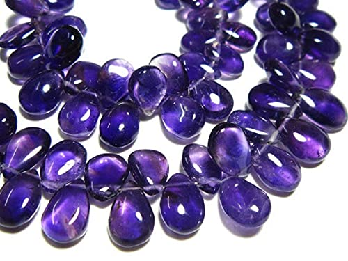 Améthyste africaine AA LKBEADS briolette poire lisse fil de 8 pouces 9x6-12x7mm