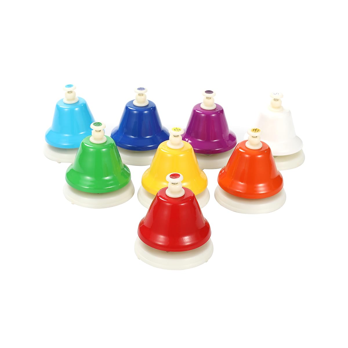 EliLunar 8 Note Desk Bells Set - C Major Scale Color-Coded Hand Bells, Educational Percussion Instrument for Music Learning & Classroom - Image 3