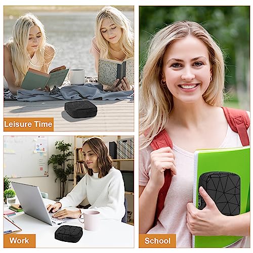 Image of Likesing Sanitary Napkin Storage Bag, Leather Portable Period Bag for Girls Women, Sanitary Napkin Period Pad Pouch Tampon Holder for Purse, Small Make Up Bags(Black)