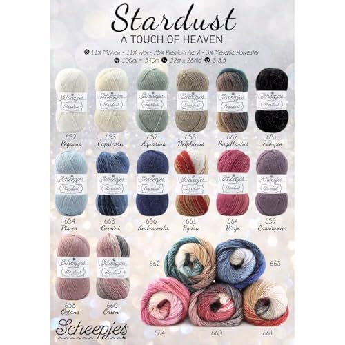 Hilo de tejer para chal rosa Scheepjes Stardust 664 Virgo ideal invierno 4