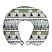 ABAKUHAUS Oriental Cojín de Viaje para Soporte de Cuello, Diseño Tribal del triángulo, de Espuma con Memoria Respirable y Cómoda, 30x30 cm, Multicolor