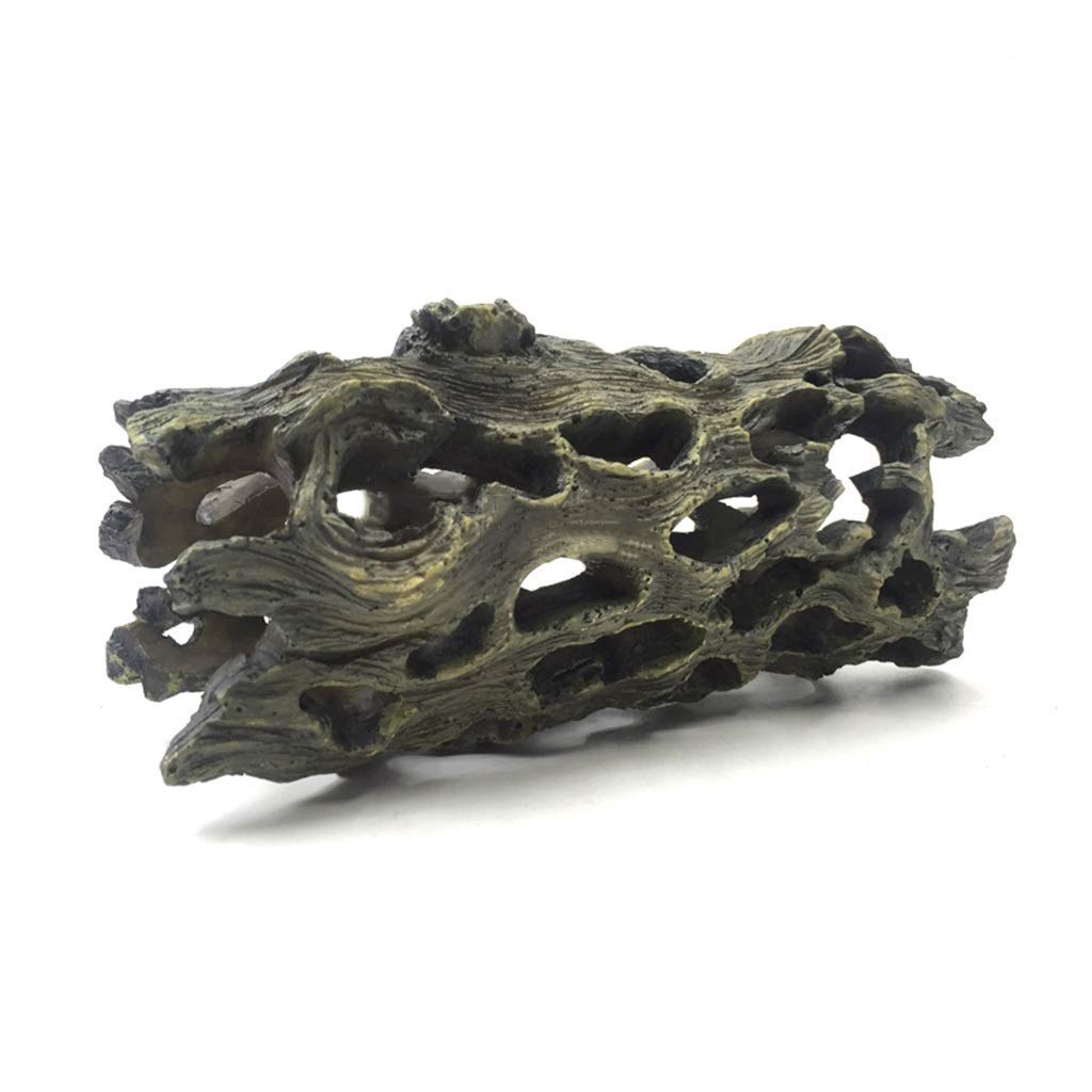 Escondite de reptiles con agujero para árbol, caja de cueva para reptiles, decoración de esquina de hábitat, escondites de tortugas, lagartos y serpientes, accesorios para cajas de reptiles, adornos