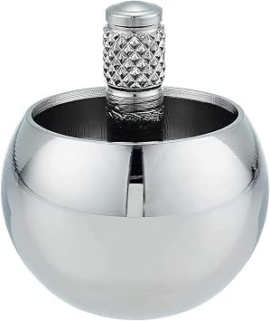 Tippe Top Metal Top Turn Over Stainless Steel Top Amazing Toy Gift, Silver