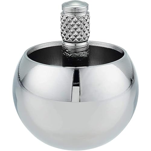Antioch Tippe Top Metal Flip Over Top Peonza Giratoria de Acero Inoxidable IncreíBle de, Plata